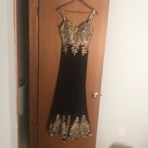 Black and Gold Formal Dress
